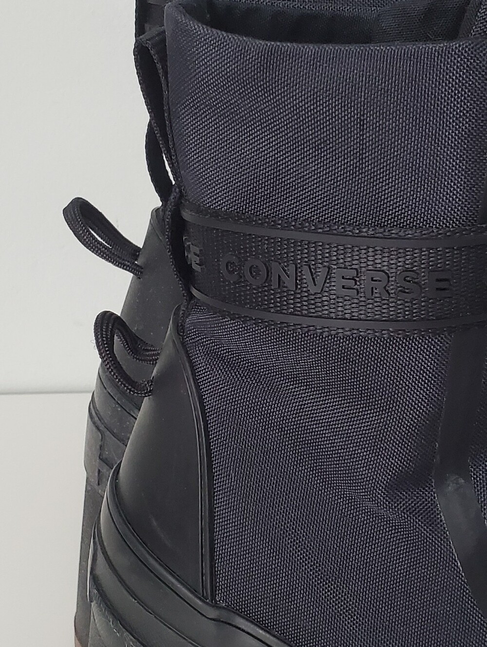 Converse Black Chuck Taylor All Star GR82 Chunky Heel Boots Size 7.5 - Picture 9 of 11